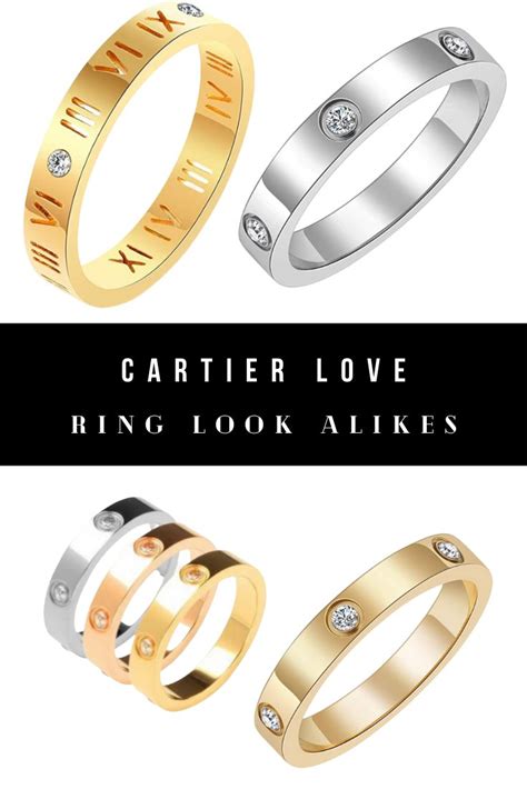 cartier love ring with diamonds dupe|cartier look alike ring.